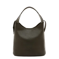 Le laudi Women's bucket bag in vintage leather color black