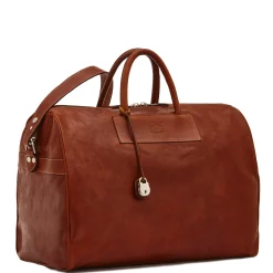 Lorenzo Travel bag in vintage leather color sepia