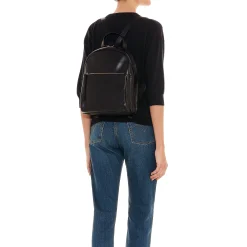 Lungarno Women's backpack in leather color black