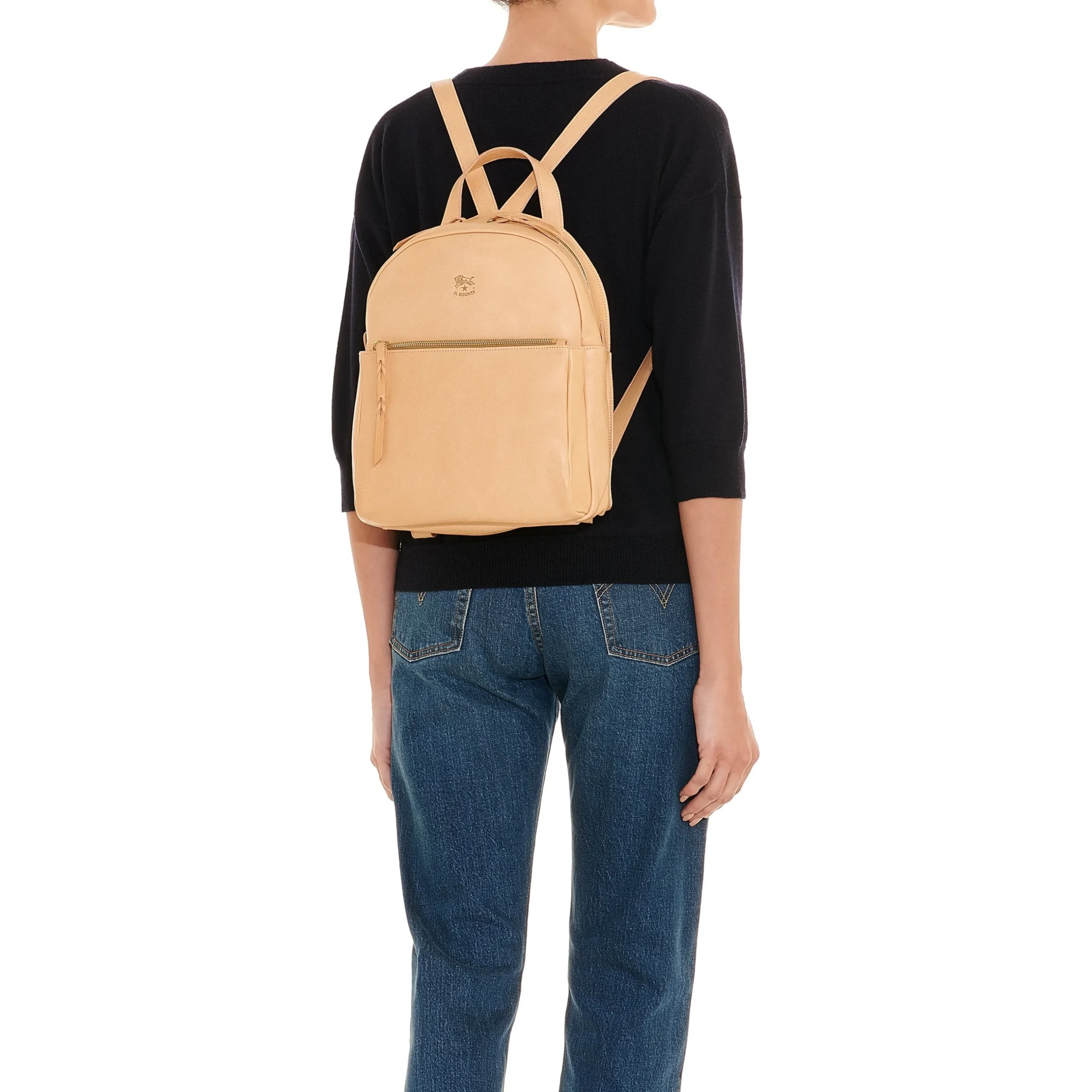 Lungarno Women's backpack in leather color natural