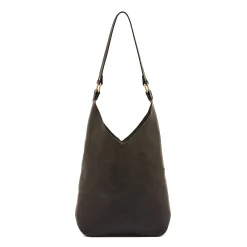 Malibu Women's shoulder bag in leather color black