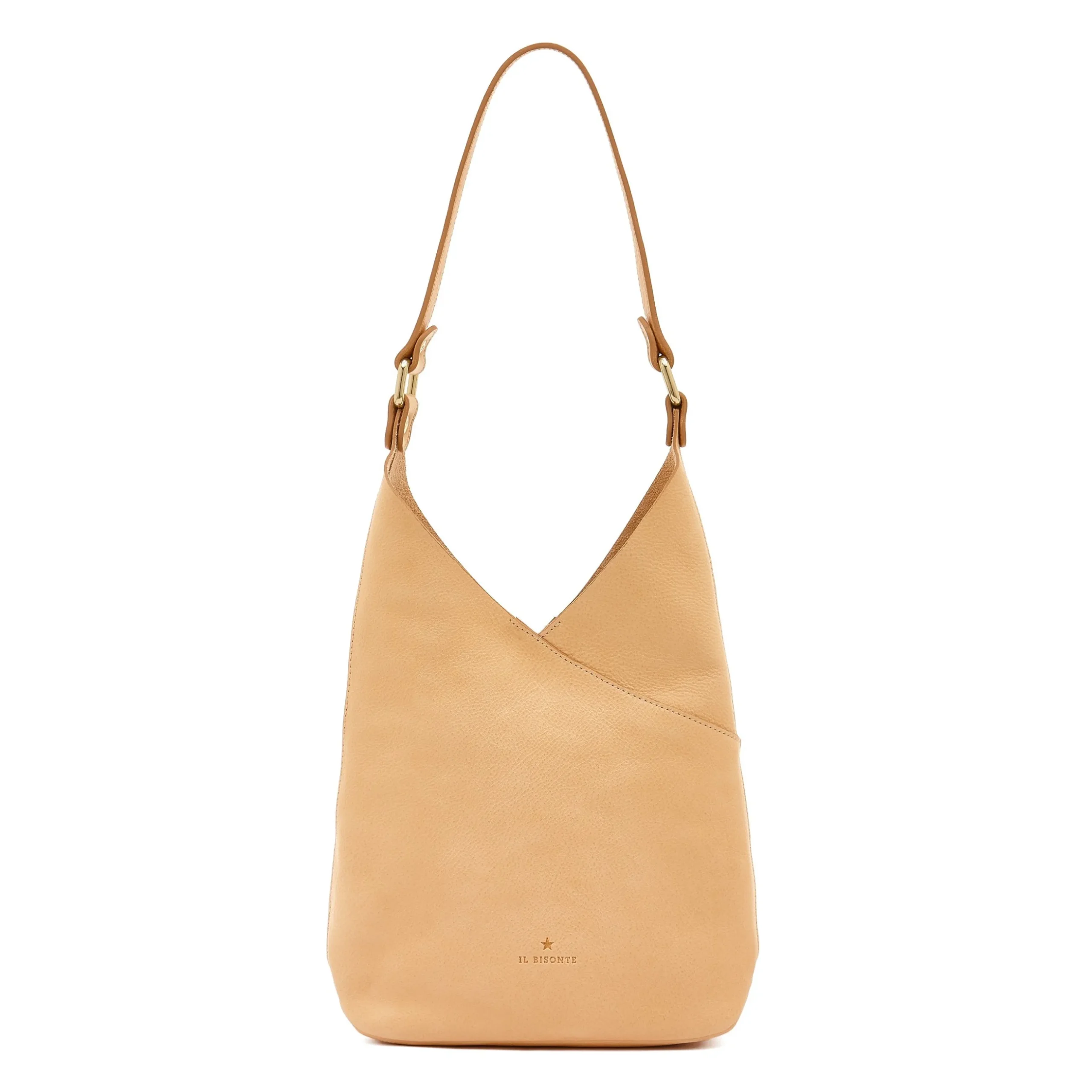 Malibu Women's shoulder bag in leather color natural