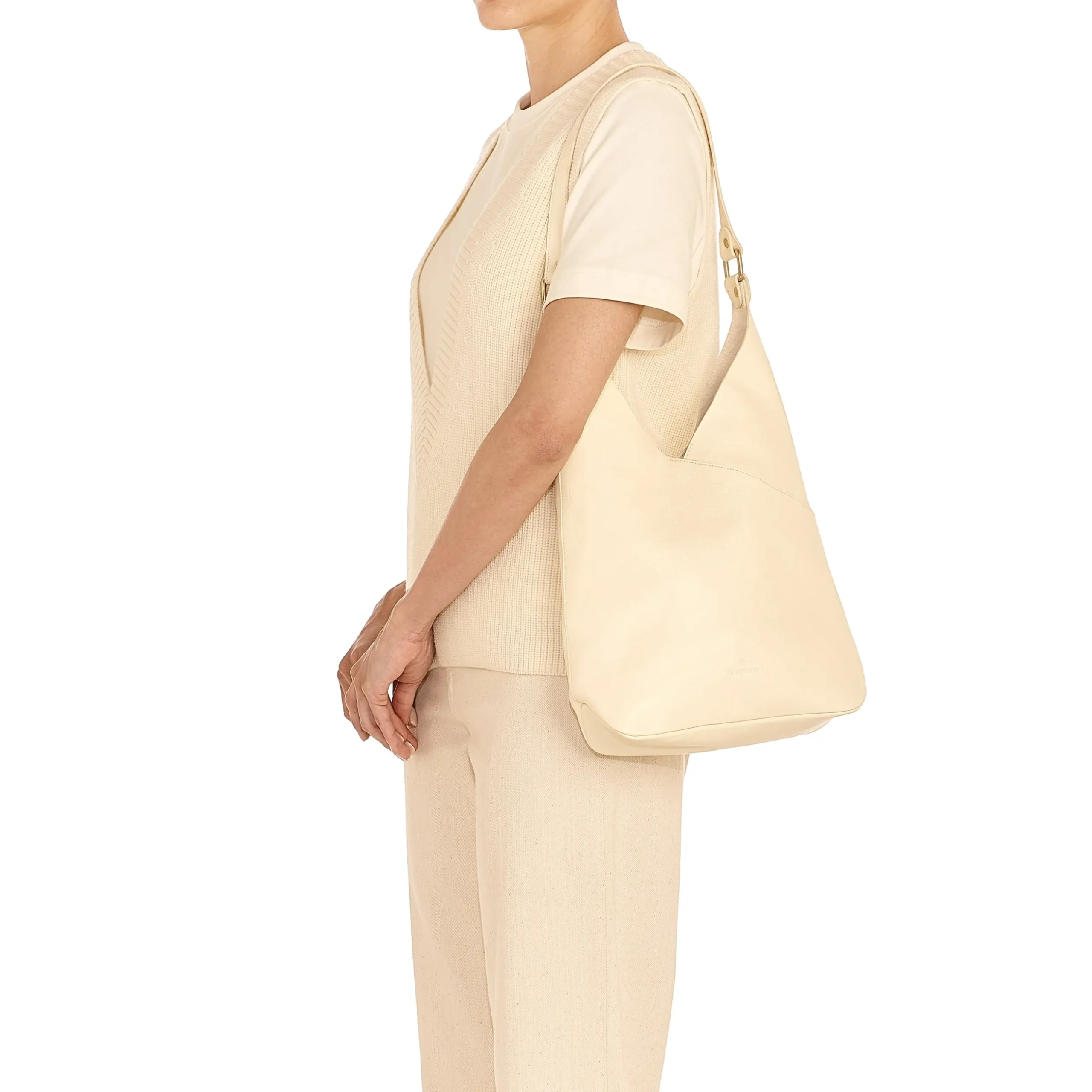 Malibu Women's shoulder bag in leather color milk