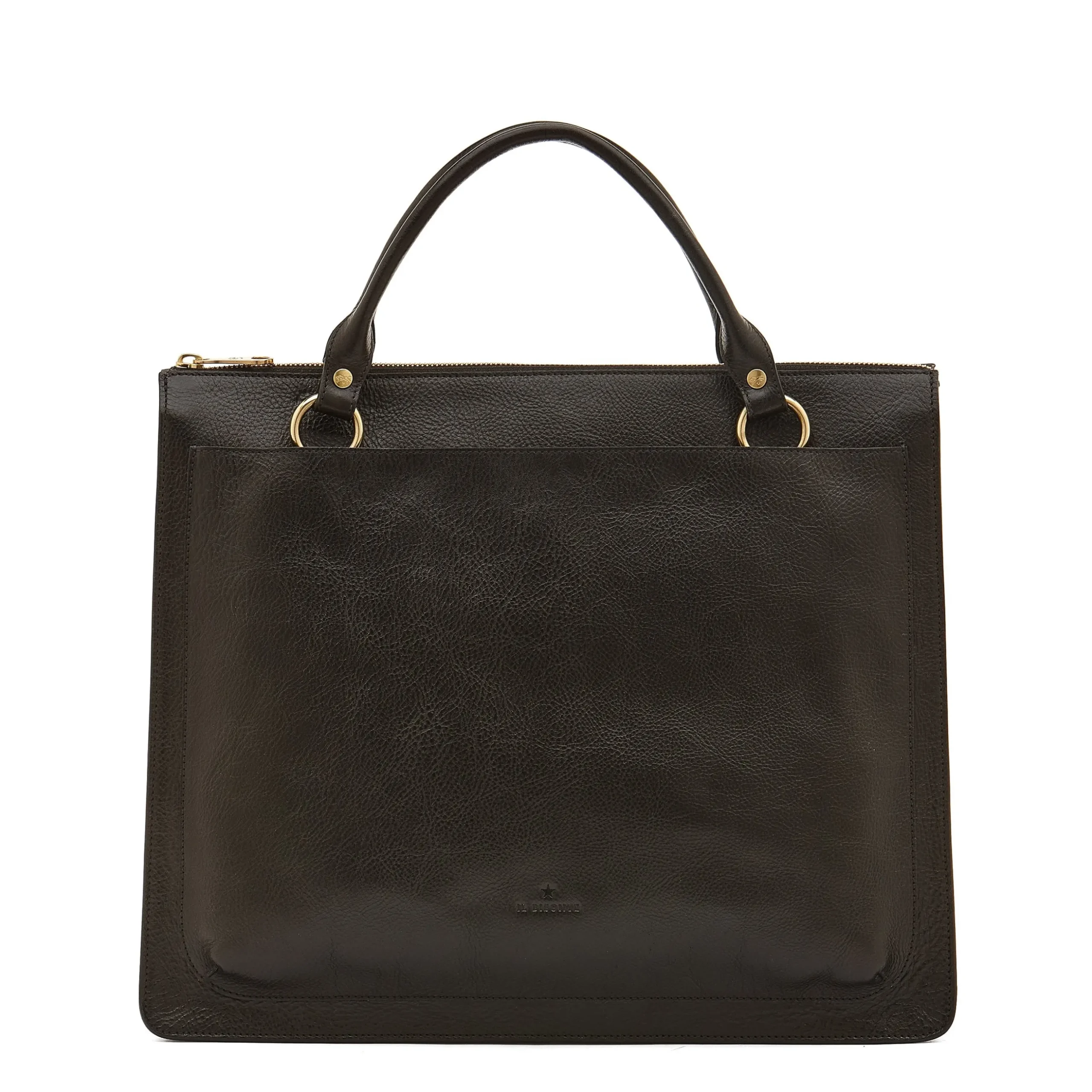 Manhattan Women's briefcase in leather color black