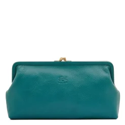 Manuela Women's clutch bag in leather color polinesia