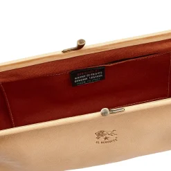 Manuela Women's clutch bag in leather color natural