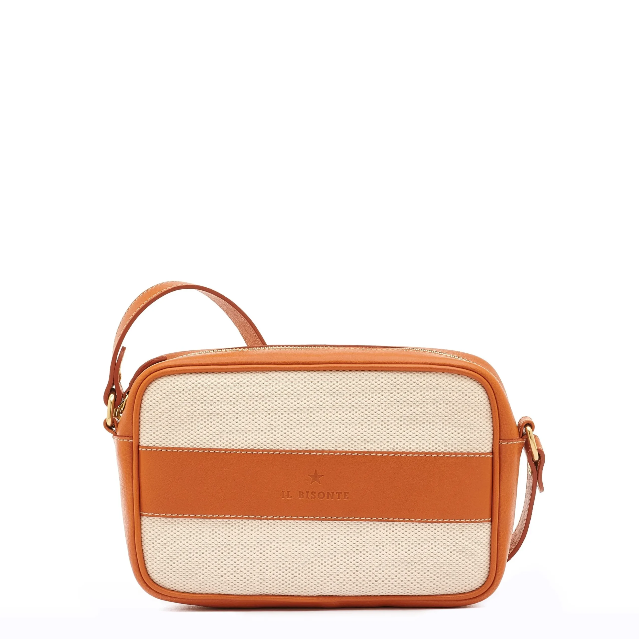 Marini Women's crossbody bag in fabric color natural / caramel