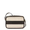 Marini Women's crossbody bag in fabric color natural / black
