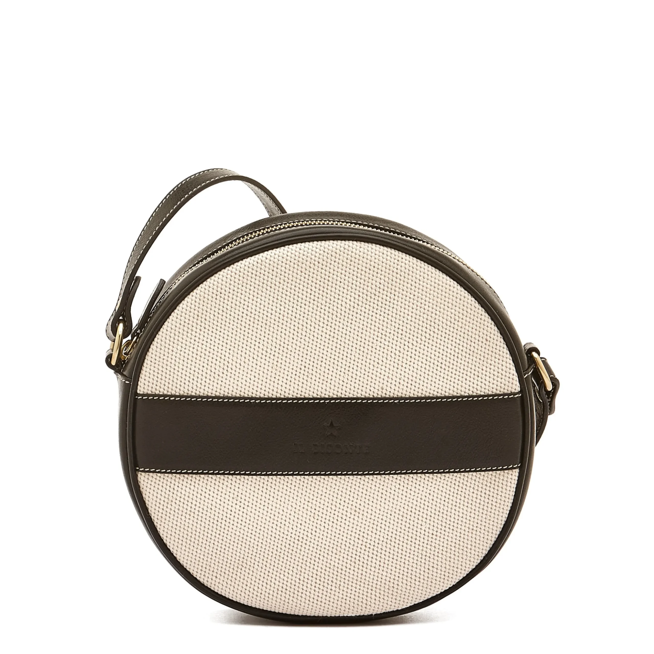 Marini Women's crossbody bag in fabric color natural / black