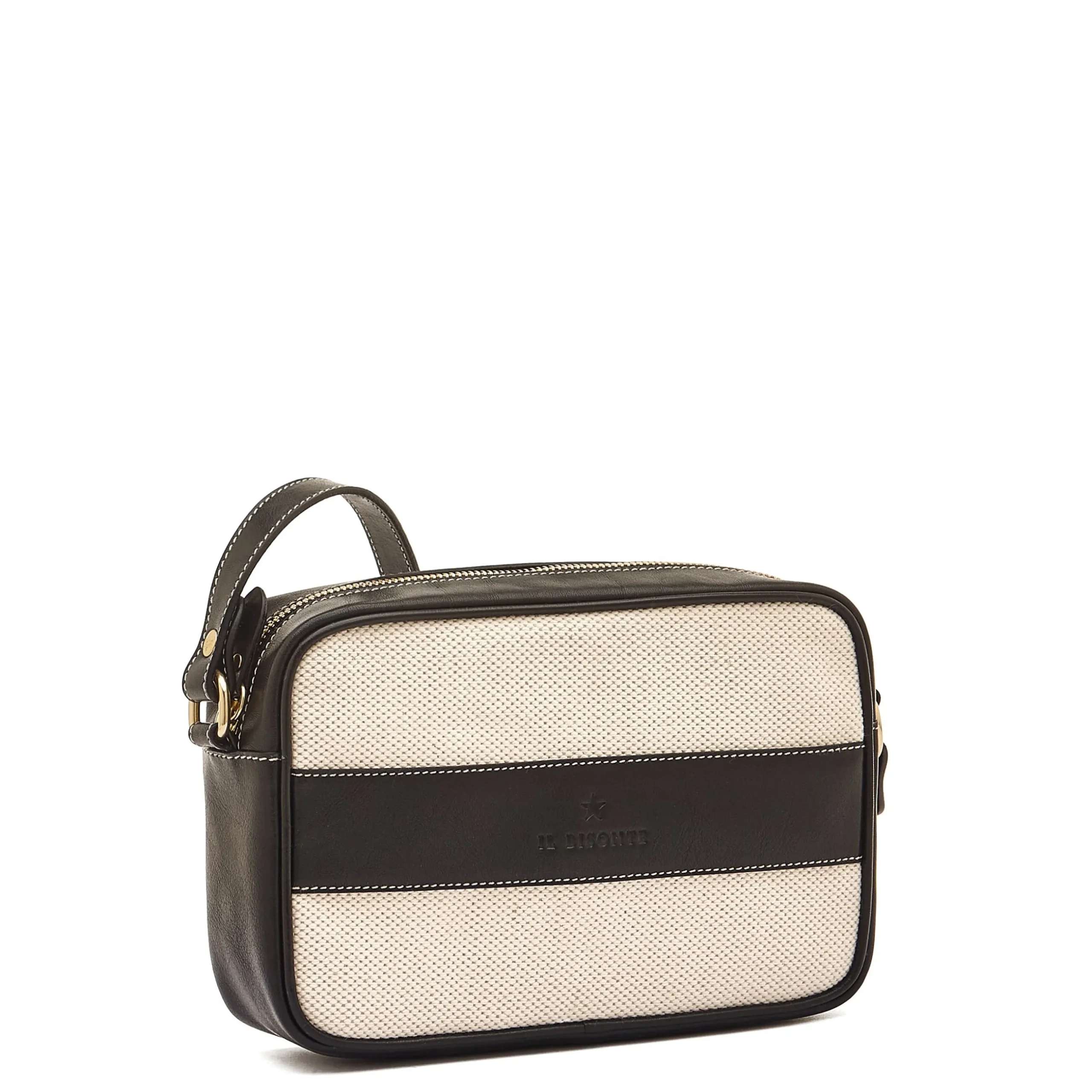 Marini Women's crossbody bag in fabric color natural / black
