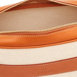 Marini Women's crossbody bag in fabric color natural / caramel