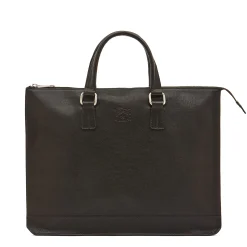 Meleto Men's briefcase in vintage leather color black