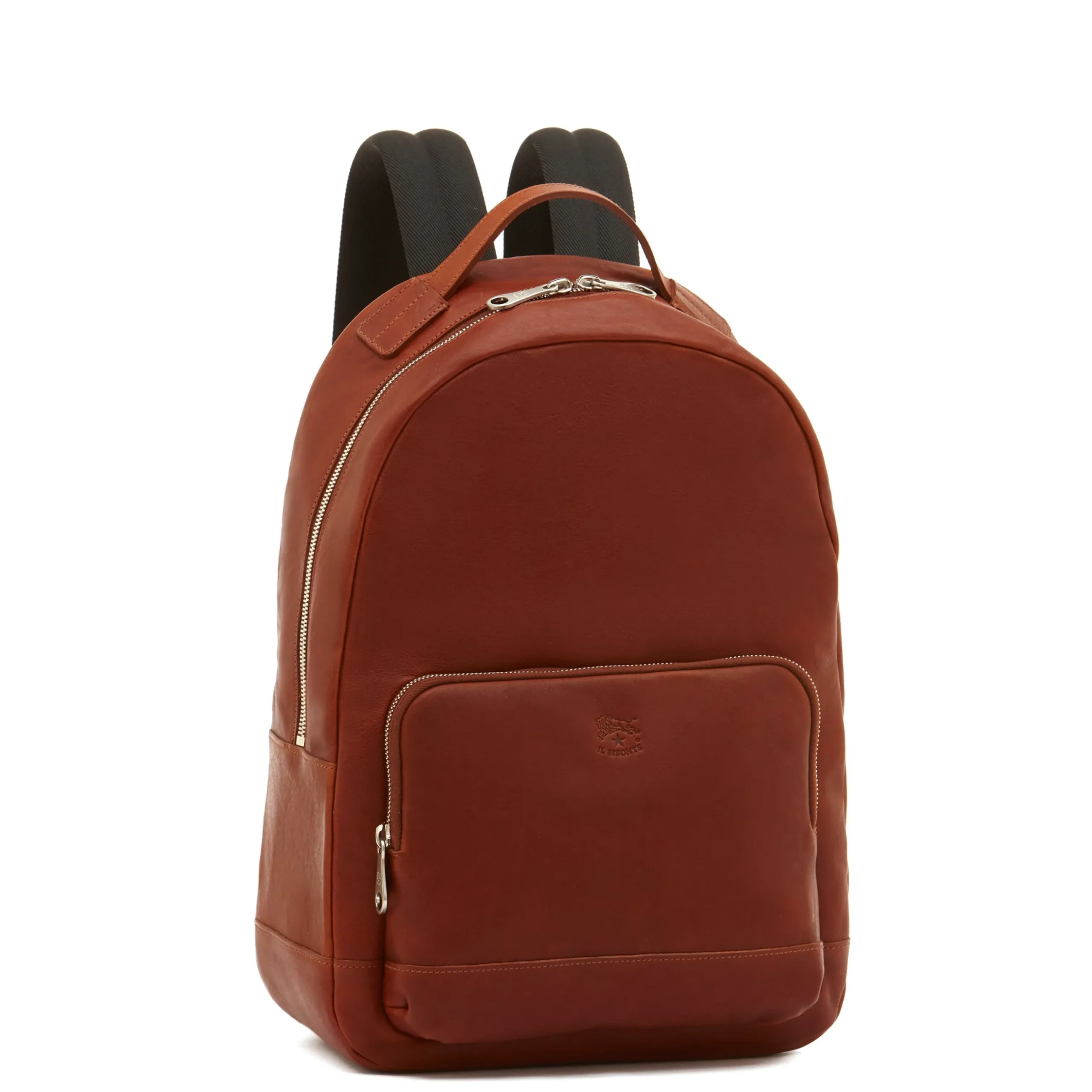 Meleto Men's backpack in leather color sepia