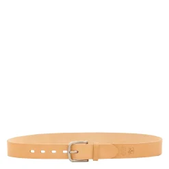 Men's belt in leather color natural