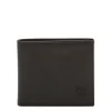 Men's bi-fold wallet in leather color black