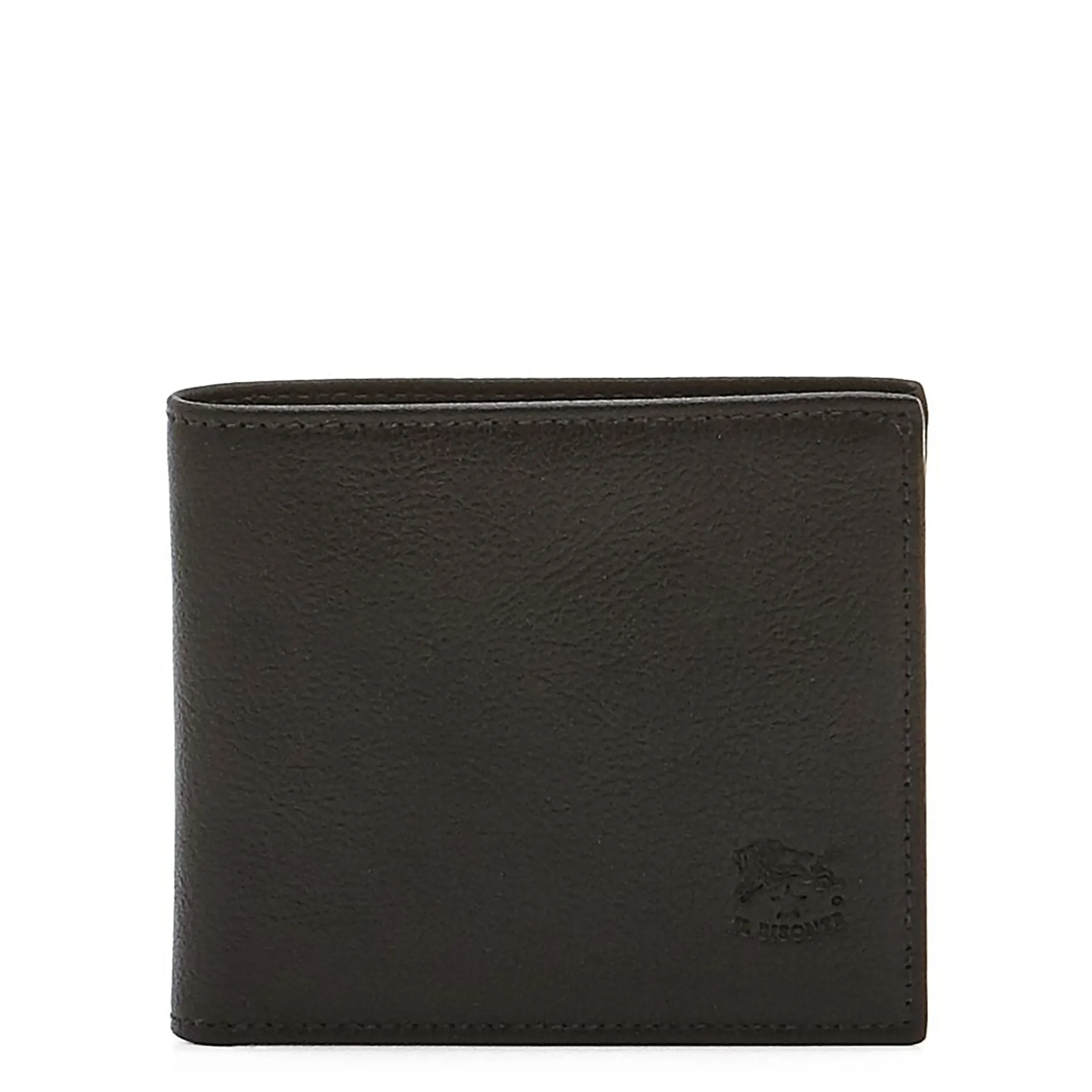 Men's bi-fold wallet in leather color black