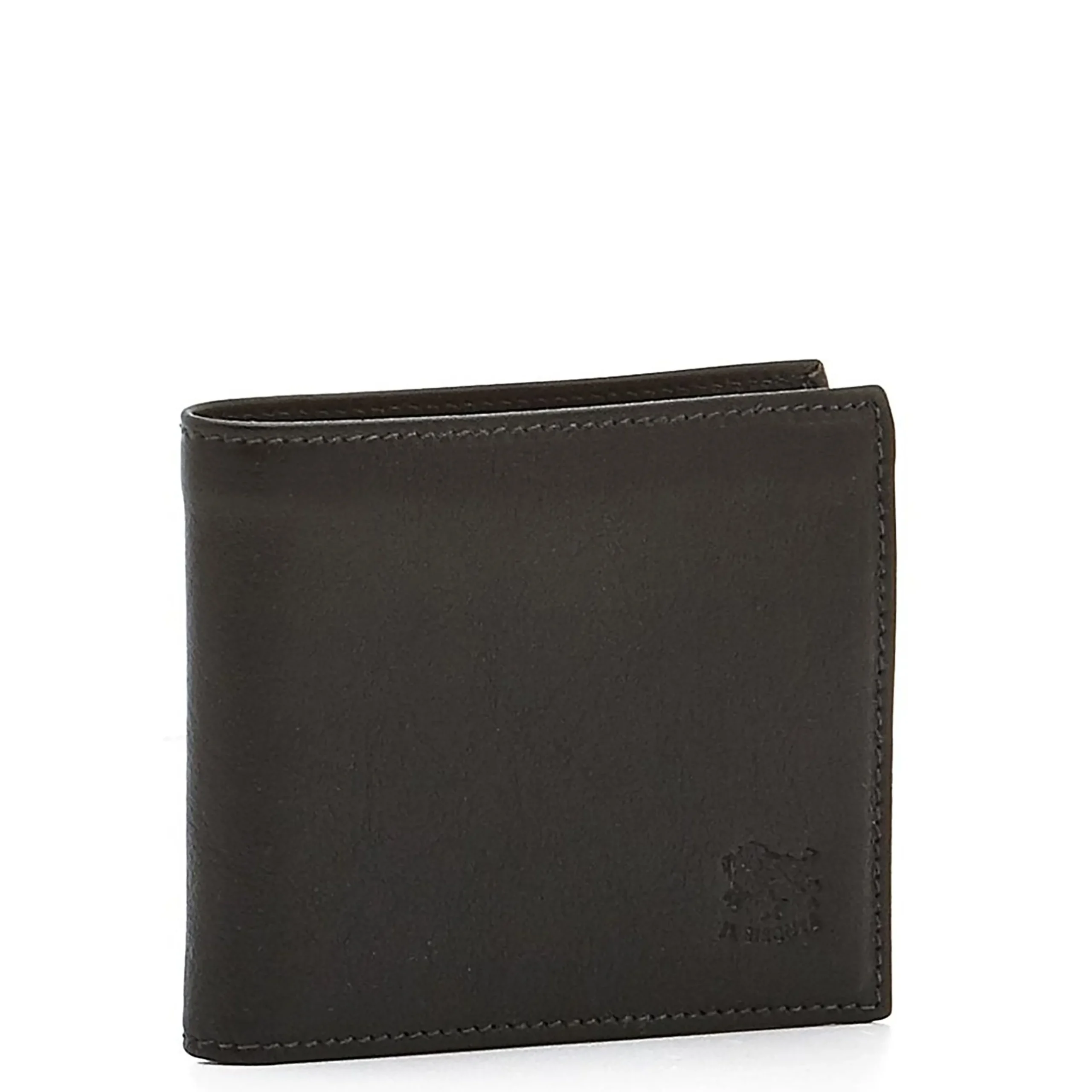Men's bi-fold wallet in leather color black