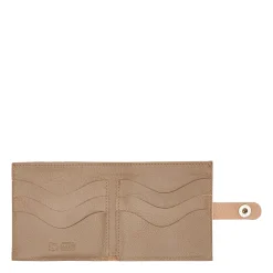 Men's bi-fold wallet in leather color light grey