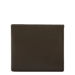 Men's bi-fold wallet in vintage leather color black