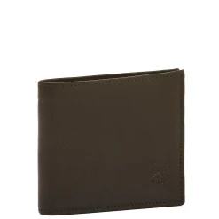 Men's bi-fold wallet in vintage leather color black