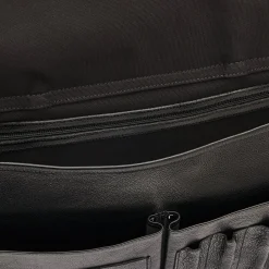 Men's briefcase in leather color black
