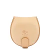 Men's coin purse in leather color natural