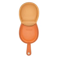 Men's coin purse in leather color caramel