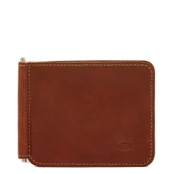 Men's wallet in vintage leather color sepia