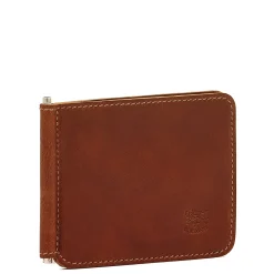 Men's wallet in vintage leather color sepia