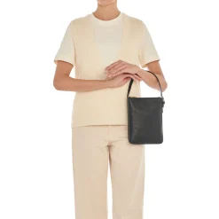 Modulo Women's crossbody bag in leather color black