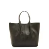 Nina Women's crossbody bag in leather color black