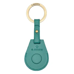 Nina Women's air tag keyring in leather color polinesia