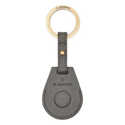 Nina Women's air tag keyring in leather color grafite