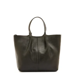 Nina Women's crossbody bag in leather color black