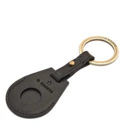 Nina Women's air tag keyring in leather color black