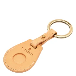 Nina Women's air tag keyring in leather color natural