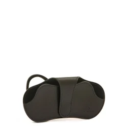 Nina Women's glasses case in leather color black