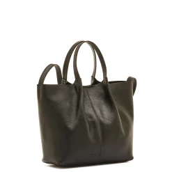 Nina Women's crossbody bag in leather color black