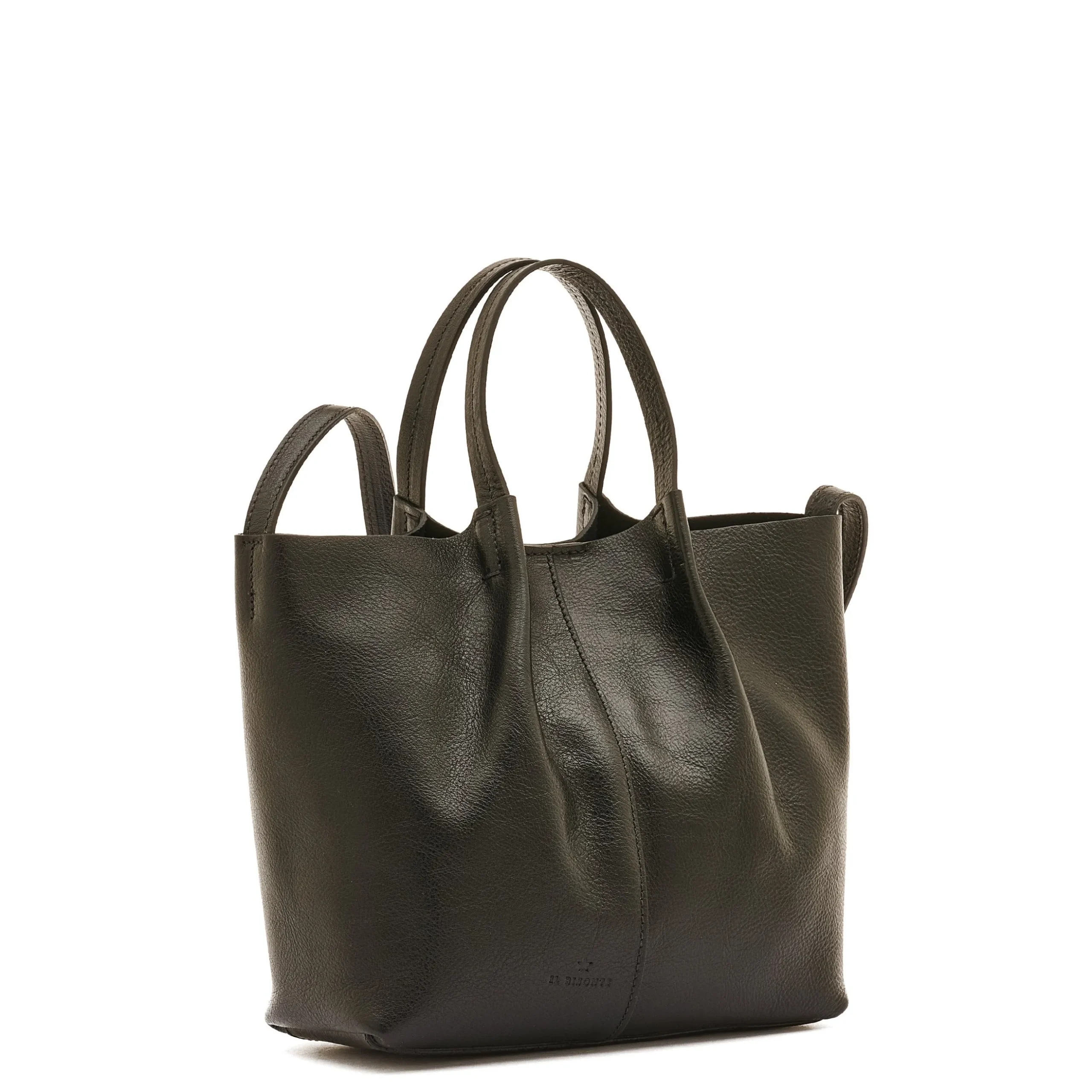 Nina Women's crossbody bag in leather color black