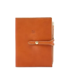 Note book in leather color caramel