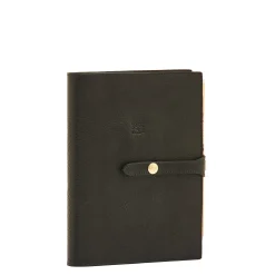Note book in leather color black