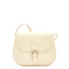 Novecento Women's crossbody bag in leather color white