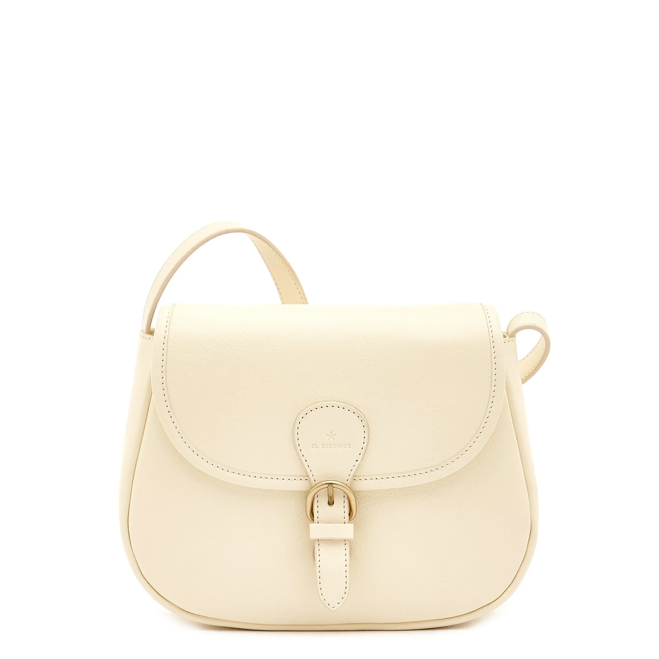 Novecento Women's crossbody bag in leather color white