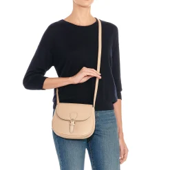 Novecento Women's crossbody bag in leather color caffelatte