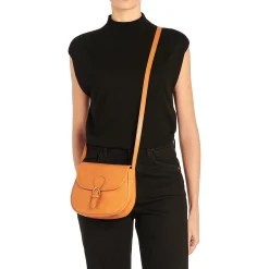Novecento Women's crossbody bag in leather color caramel