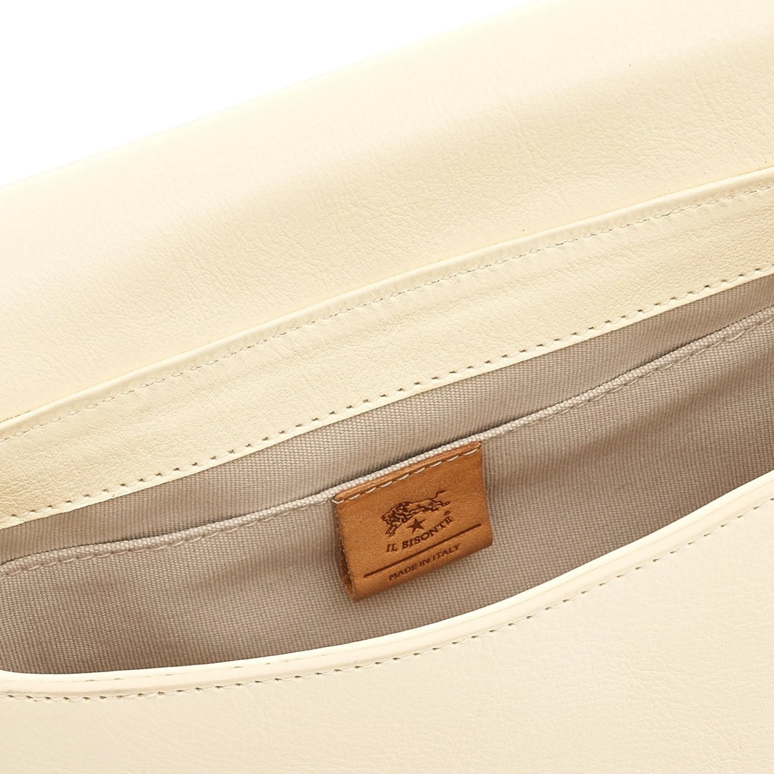 Novecento Women's crossbody bag in leather color white