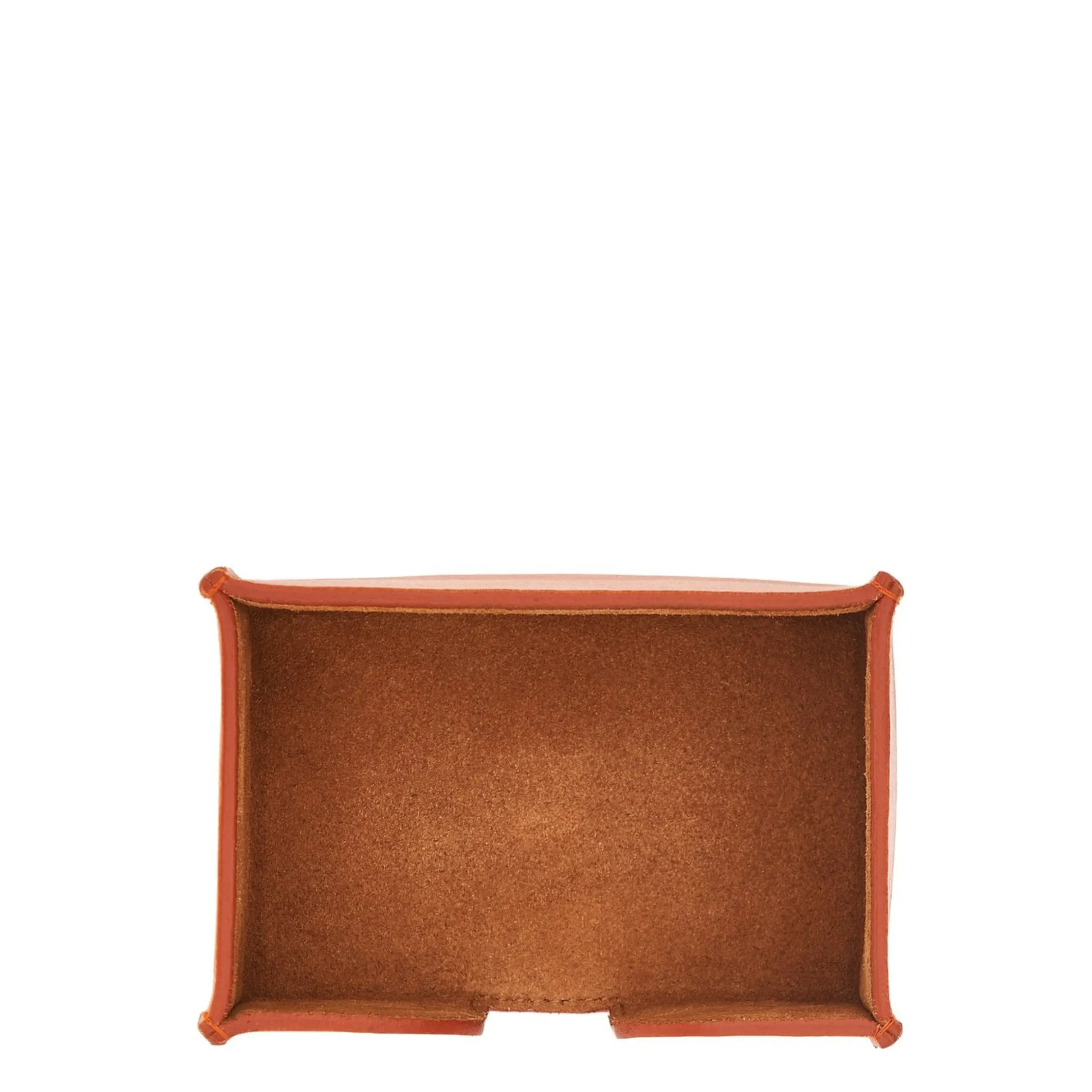Office & business Business card holder in leather color caramel