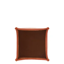 Office & business Desktop pen holder in leather color caramel
