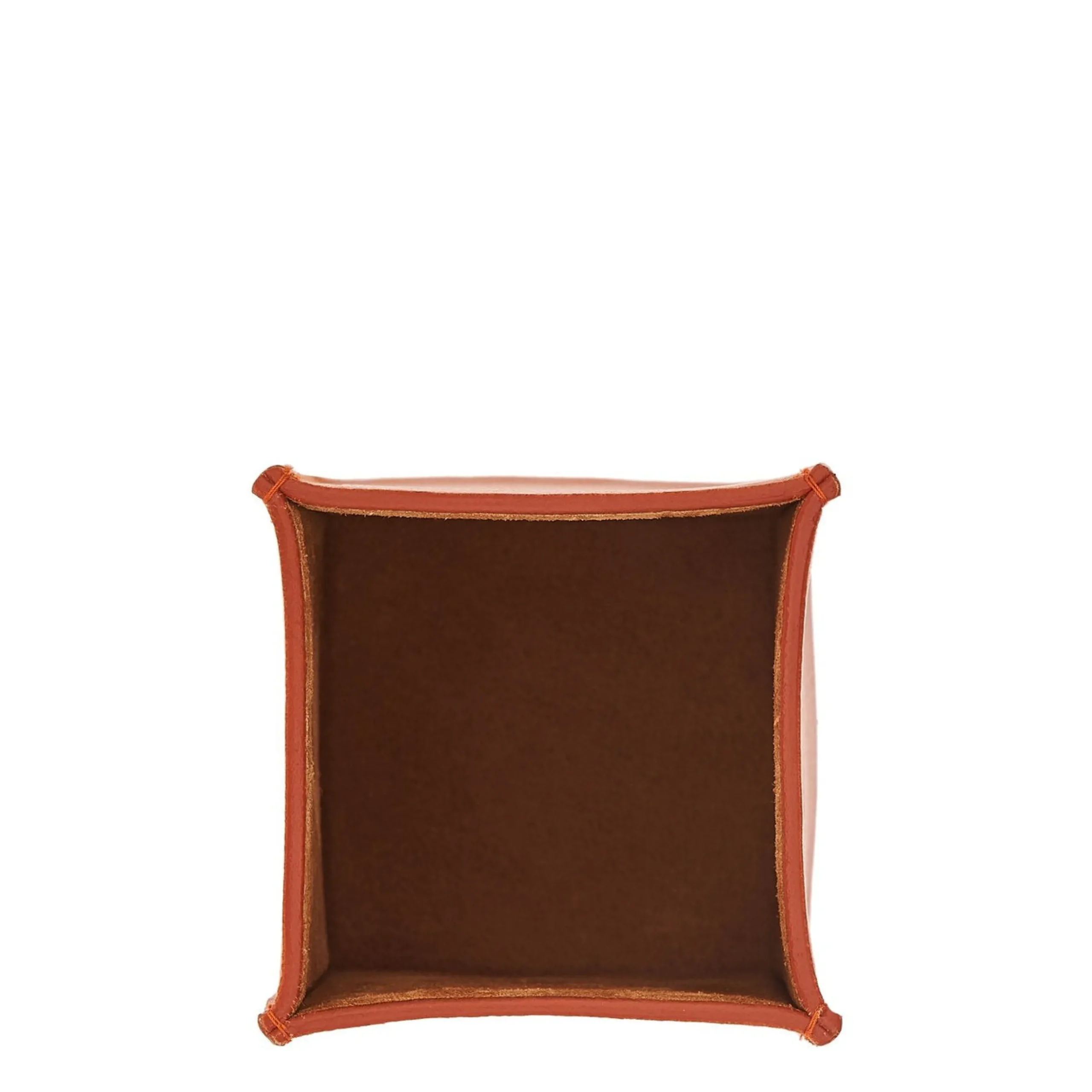 Office & business Desktop pen holder in leather color caramel