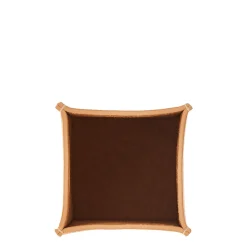 Office & business Desktop pen holder in leather color natural